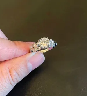 Austrian Crystal Silver Woman Ring Size 9 thumbnail 5