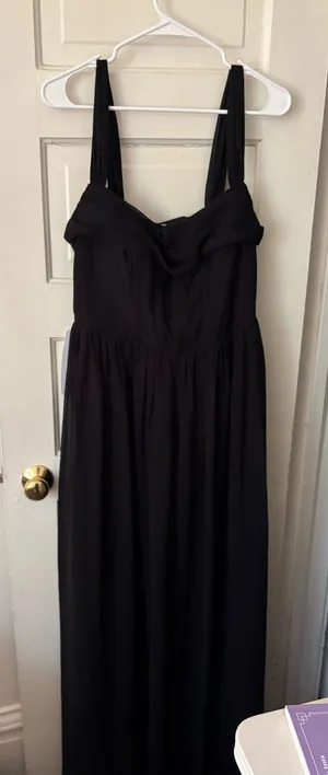 Azazie Black Chiffon Bridesmaid Dress thumbnail 1