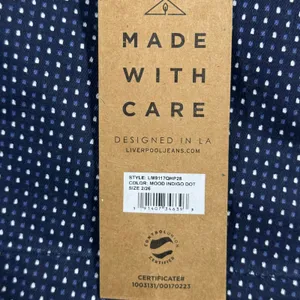 Liverpool Los Angeles Mood‎ Indigo Dot Trouser Shorts Navy Polka Dot 2/26 NEW thumbnail 5