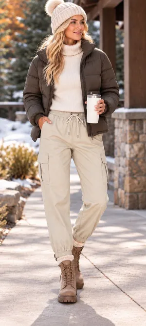 Vuori scout high rise cargo jogger pants dark salt medium thumbnail 1