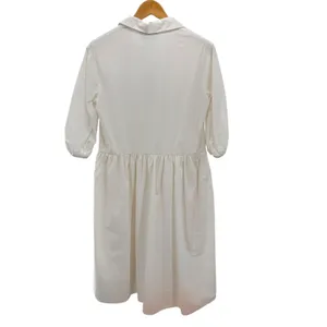 Mare Mare x Anthropologie White Poplin Puff‎ Sleeve Midi Shirt Dress XXS thumbnail 4