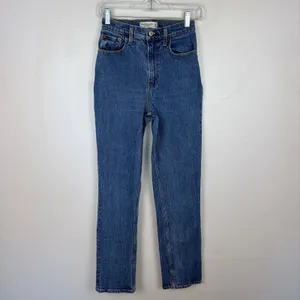 Abercrombie & Fitch the '90s Straight Ultra High‎ Rise Jeans Curve Love 24/00R thumbnail 2