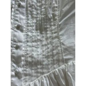 Altard State Corset Mini Dress Large White Pintucked Tie Strap Fit & Flare thumbnail 5