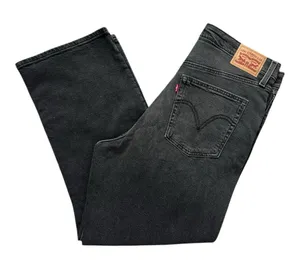 Levi’s NWT Ribcage Straight Ankle Jeans Black High Rise Denim Size 32 thumbnail 1