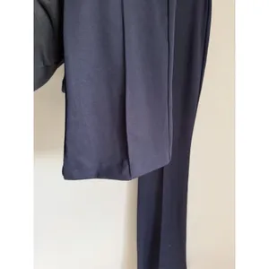 Vici Navy Blue Flat Front Flare Leg Pants Womens S Office Careerwear Classic thumbnail 3