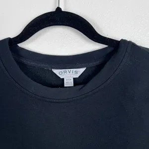Orvis Womens Long Sleeve Pullover‎ Crew Neck Sweatshirt Black Small thumbnail 2