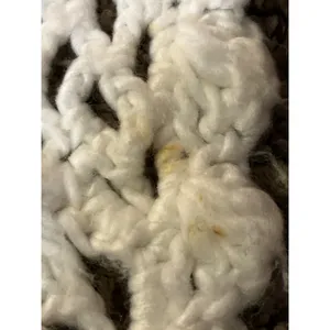 Vintage Pineapple Crochet Shawl Fringe Wrap Ivory Boho Festival One Size thumbnail 10