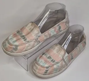 Roxy Size 8 Shoes Women Tie-Dye Multicolor Low Canvas Sneakers Slip-On Boho thumbnail 1