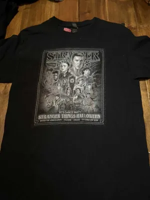 Stranger Things Shirt M & O Gold Black Size M thumbnail 1