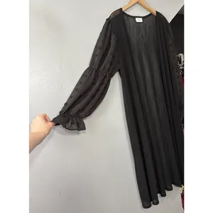 Ember Sheer Duster Size XL Black Dark Romantic Cardigan Fairy Grunge Whimsigoth thumbnail 3