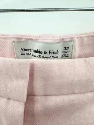 Abercrombie‎ & Fitch Women's Pink The Sloane Tailored Wide Leg Pant Size 32 thumbnail 4