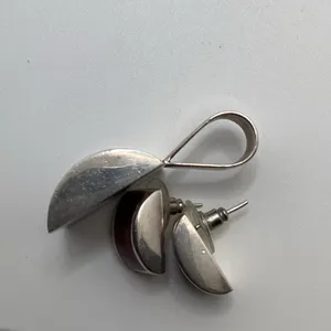 Vintage Mexico 925 Silver Red Jasper Necklace pendant With Matching Earrings thumbnail 9