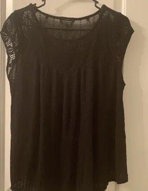 Lucky Brand Women's Sleeveless Top Shirt Size Large Black thumbnail 1