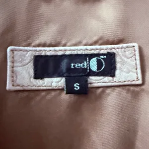 Y2K‎ Redi Pink Metallic Leather Jacket Embossed Floral Moto Zip Front Size Small thumbnail 8