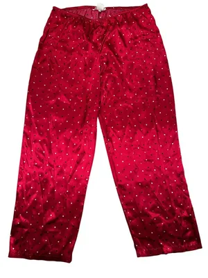 Gilligan & O’Malley Womens Sleepwear Pants Polka Dot Red Elastic Waist Size L thumbnail 1