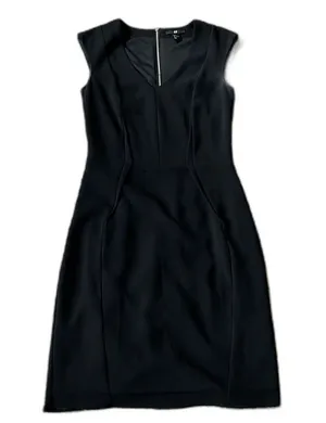 H&M Black dress with silver zipper thumbnail 1
