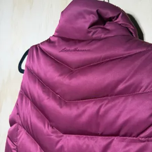 Eddie‎ Bauer Goose Down Puffer Vest Women's Small Pink 550 Fill Quilted Zip thumbnail 8