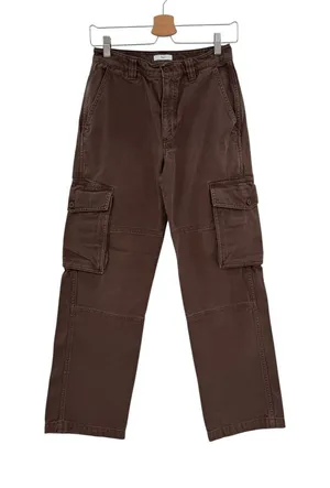 Aritzia Tna Troop Cargo Pants Brown Cotton Utility Straight Leg‎ Size 2 thumbnail 1