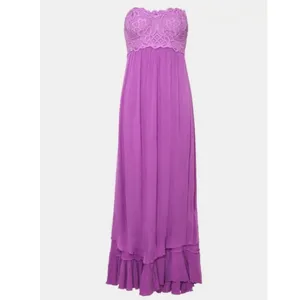 Free People Lavender Strapless Lace Maxi Dress thumbnail 8