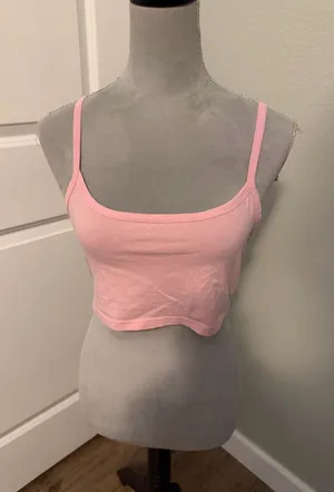 H&M Divided Light Pink Cropped Camisole, Sz M thumbnail 1