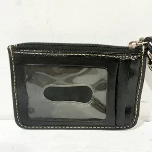 Coach Black Leatherware Women's Signature C Logo Keychain Cardholder Coin Wallet thumbnail 2