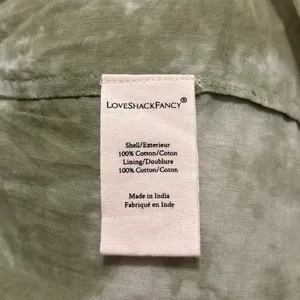 LoveShackFancy Tiered Ruffle Mini Skirt Moss Green Hand Tie Dye Size Medium thumbnail 9