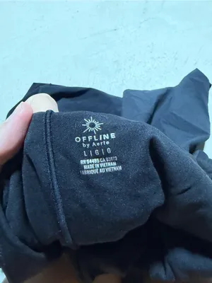 Aerie offline Black Spaghetti Strap tennis Dress built in shorts large thumbnail 9