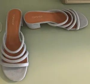 Topshop Baby Blue Block Heel Sandals thumbnail 1