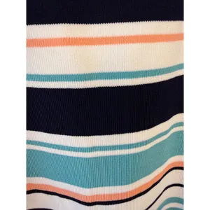 She + Sky Stripe Bodycon Dress L‎ Stretchy Square Neck Mini Summer thumbnail 4
