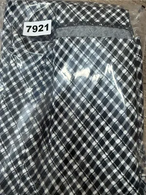 Spanx Women small Black White Jacquard Plaid Short Sleeve Ponte Mini Dress thumbnail 6