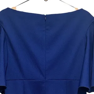 Trina Turk Cielo Diamond Ponte Sheath Wedding Guest Cocktail Party Dress Blue thumbnail 5