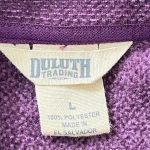 Duluth Trading Park Point Fleece Jacket Women's Large Purple Zip Up Chest Pocket thumbnail 5