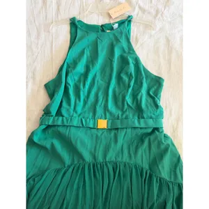 NWT Hutch Belted Maxi Dress Women Size 16W 2026 Style Green Belted Pleated thumbnail 8