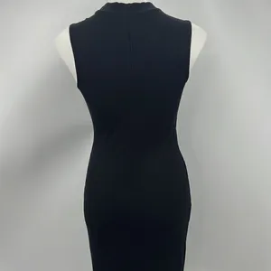 Who What Wear black ribbed knit sleeveless maxi dress small thumbnail 5