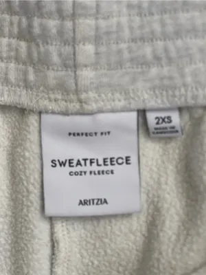 Aritzia Cozy Sweatfleece micro Short light gray loungewear activewear yoga gym thumbnail 6