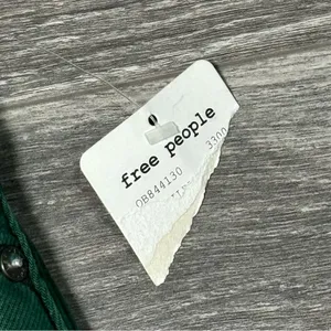 Free People We the Free Zip It Up Mini Jean Skirt Green Cotton size 31‎ *251 thumbnail 5