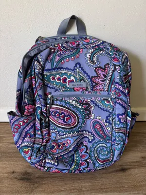Vera Bradley Purple Kona Paisley Backpack thumbnail 1