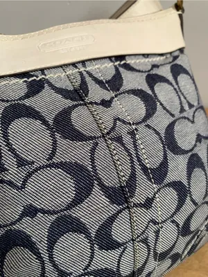 Coach Legacy jacquard leather Medium Duffle y2k signature Denim crossbody 10402 thumbnail 11