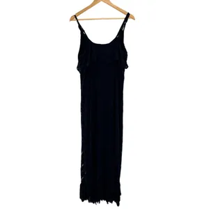 Melissa Odabash Black Lace Maxi Dress Cover Up Crochet Sleeveless‎ L Resortwear thumbnail 9
