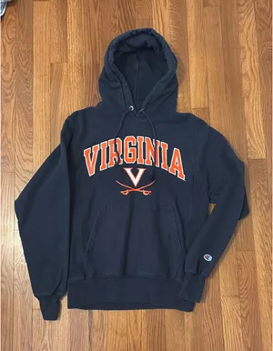 Champion Sweatshirt Women’s Small Navy Blue Hoodie thumbnail 1