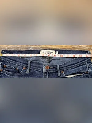 Abercrombie & Fitch Blue Flare Jeans Mid Rise Y2K 2000s Women’s 2R thumbnail 6