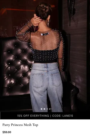 Lane 201 party princess mesh top thumbnail 3