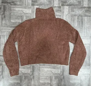 Hollister Brown Fuzzy Pullover Size Small thumbnail 2
