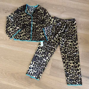 Cupshe Live Life in the Beach Slumber Party Animal Print PJ Size S in Brown Blue thumbnail 1