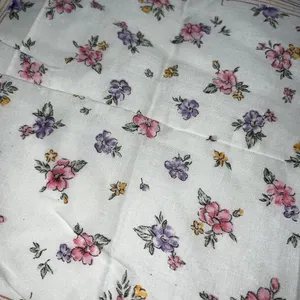 Vintage Handkerchief Hanky Floral Print Purple Pink 12" Womens Hankie NEW NOS thumbnail 3