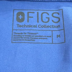 Women's FIGS Casma Scrub‎ Top Shirt Ceil Blue Medium Medical Healthcare Nurse thumbnail 4