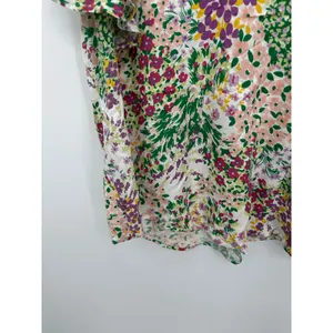 Maurices Floral Blouse Size L Spring‎ Office Career Lightweight Ruffle Feminine thumbnail 5