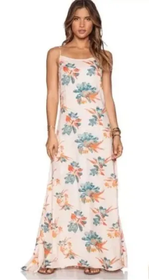 Free People Intimately Star Chasing Slip Maxi Dress in Hibiscus Combo‎ thumbnail 1