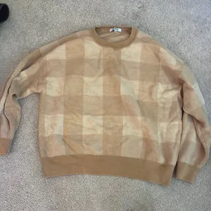 Tan checkered sweater Madewell thumbnail 1