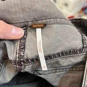 Free People dark green low rise Utility Pants Wild Truffle size 4. NWOT! thumbnail 12